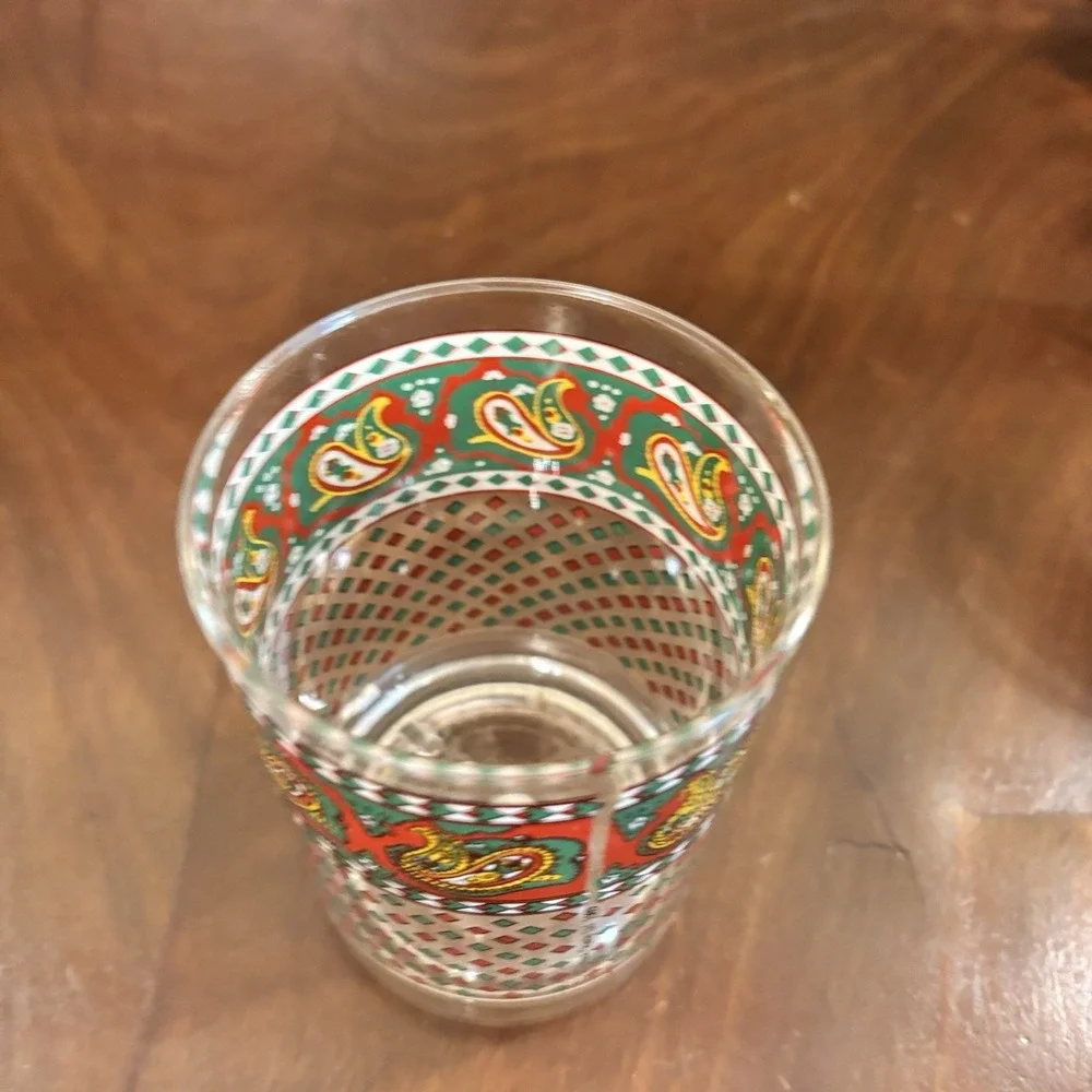 Vintage Oneida JG Hook Bountiful Paisley 14 Oz Double Old Fashioned Glasses 4